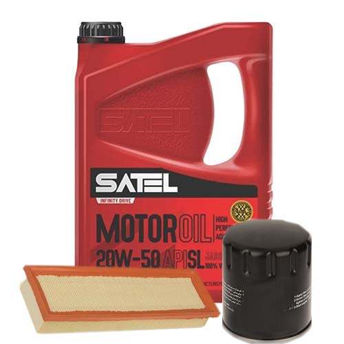 تصویر پک روغن پژو 405 و سمند ساتل (SL 20W50) 4.7L + فیلتر روغن و فیلتر هوا 
