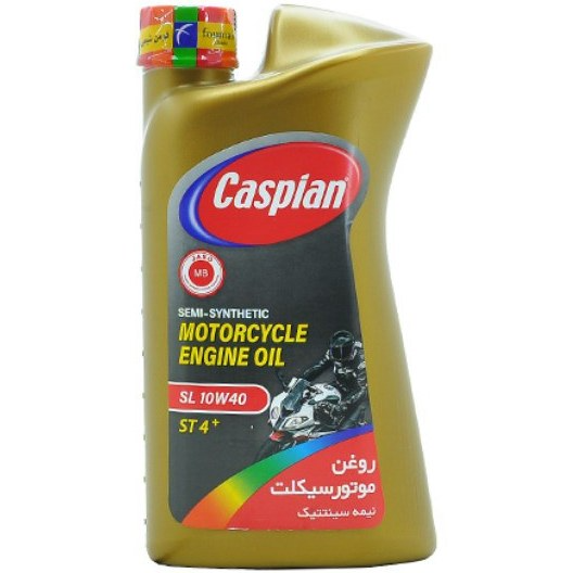 تصویر روغن موتور سیکلت نیمه سنتتیک JASO MB ST+  SL 10W40 کاسپین یک ایتری