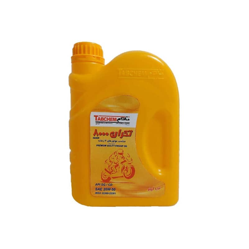 تصویر روغن موتور سیکلت تاب کم مدل تکران 8000 حجم 1.3 لیتر
