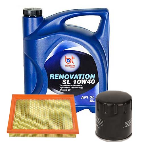 تصویر پک روغن پراید بهتام رنوویشن (SL 10W40) 4L +فیلتر روغن و فیلتر هوا
