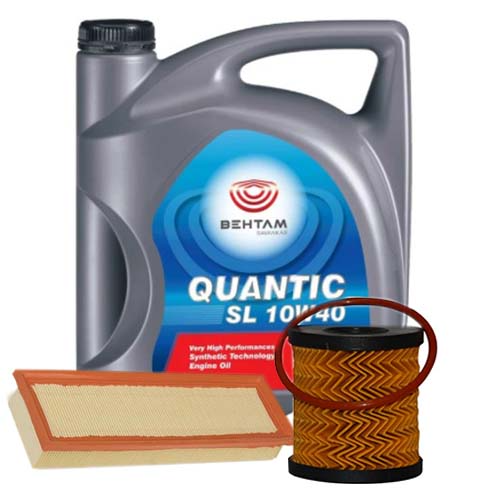 تصویر پک روغن سمند ملی بهتام کوانتیک (SL 10W40) 4L + فیلتر روغن و فیلتر هوا