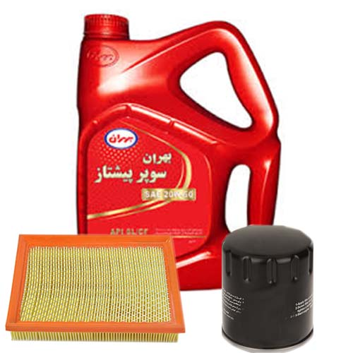تصویر پک روغن پراید بهران سوپر پیشتاز (SL 20W50) 4L + فیلتر روغن و فیلتر هوا 