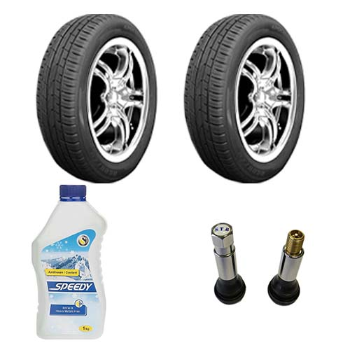 تصویر دو حلقه لاستیک بارز 205/60 R15 + ضد یخ اسپیدی +والف