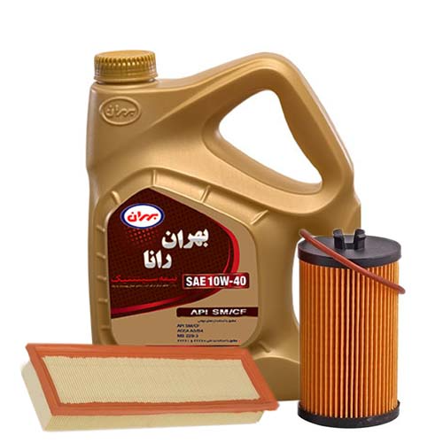 تصویر پک روغن خودروهای TU5 بهران رانا (SM 10W40) 4L + فیلتر روغن و فیلتر هوا