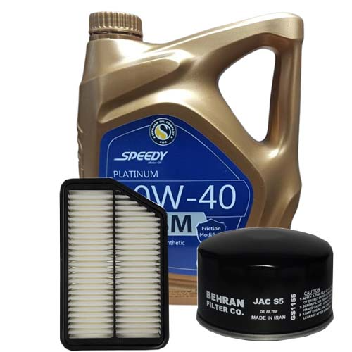 تصویر پک روغن جک S5 پلاتینیوم اسپیدی (SM 10W40) 5 لیتری پلاستیکی + فیلتر روغن و فیلتر هوا