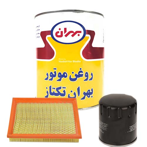 تصویر پک روغن پراید بهران تکتاز (SG 20W50) 4L + فیلتر روغن و فیلتر هوا