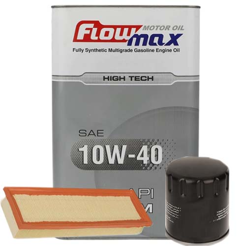 تصویر پک روغن سمند ملی فلومکس های‌تک (SM 10W40) 5L + فیلتر روغن و فیلتر هوا