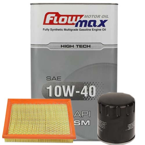 تصویر پک روغن سمند ملی فلومکس های‌تک (SM 10W40) 4L + فیلتر روغن و فیلتر هوا