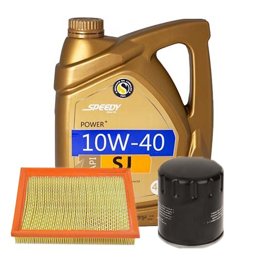 تصویر پک روغن پراید پاور پلاس اسپیدی (SJ 10W40) 4L + فیلتر روغن و فیلتر هوا