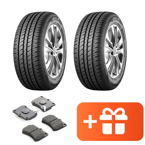 تصویر دو حلقه لاستیک بارز 165/65 R13 + لنت جلو پراید عظام