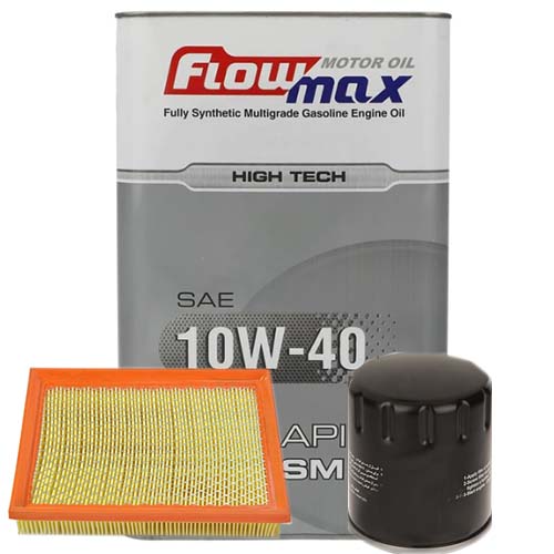 تصویر پک روغن پراید فلومکس های‌تک (SM 10W40)  4L + فیلتر روغن و فیلتر هوا