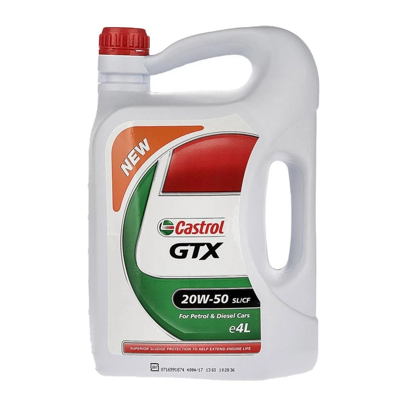 تصویر کاسترول جی تی ایکس (SL 20W50) 4 لیتری پلاستیکی