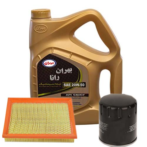 تصویر پک روغن پراید بهران رانا (SM 20W50) 4L + فیلتر روغن و فیلتر هوا 