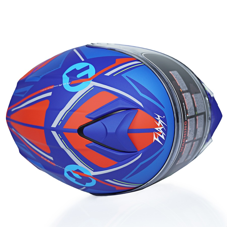 تصویر کلاه کاسکت فک متحرک فلش مدل 935SV Blue ORG سایز XL