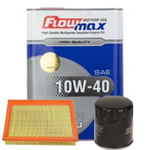 تصویر پک روغن پراید فلومکس (SJ 10W40) 3.5L فلزی + فیلتر روغن و فیلتر هوا