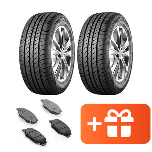 تصویر دو حلقه لاستیک بارز 175/70 R13 + لنت جلو تیبا (طرح ریو) عظام