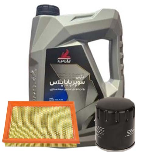 تصویر پک روغن پراید پارس سوپر پایا پلاس (SL 10W40) 4L + فیلتر روغن و فیلتر هوا