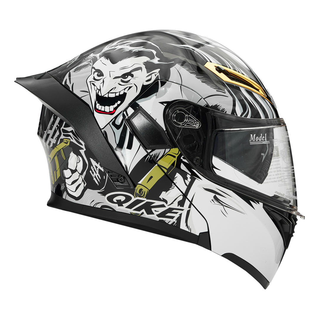 تصویر کلاه کاسکت فک متحرک کایک مدل 772 طرح GRAY JOKER سایز XL