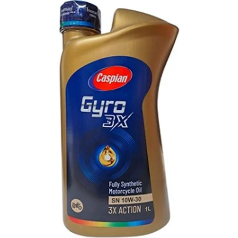 تصویر روغن موتور سیکلت تمام سنتتیک جیرو 3X ACTION - SN 10W-30  کاسپین یک لیتری