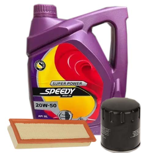 پک روغن تیبا کوییک ساینا سوپر پاور اسپیدی (SL 10W40) 4L + فیلتر روغن و فیلتر هوا