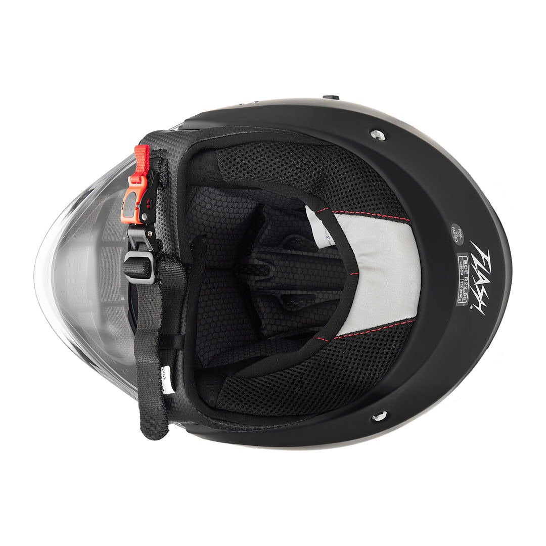 تصویر کلاه کاسکت بدون فک فلش مدل 852 matt black سایز XL