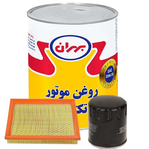 تصویر پک روغن پراید بهران تکتاز پریمیوم (SG 20W50) 4L + فیلتر روغن و هوا 