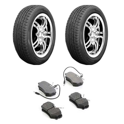 تصویر دو حلقه لاستیک بارز 185/65 R14 + لنت جلو پژو 405 عظام